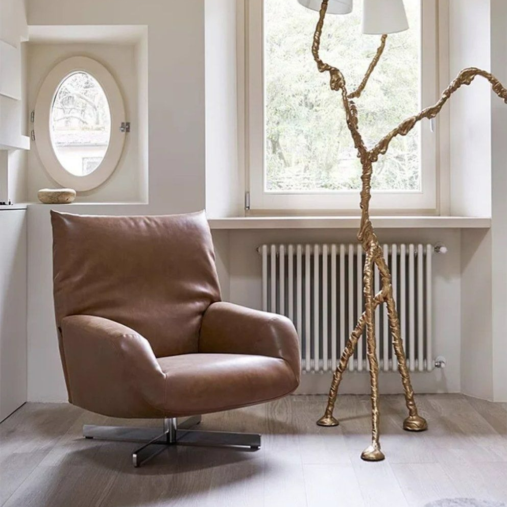 MAYA Modern Leather Lounge Chair - Radical Homes Singapore