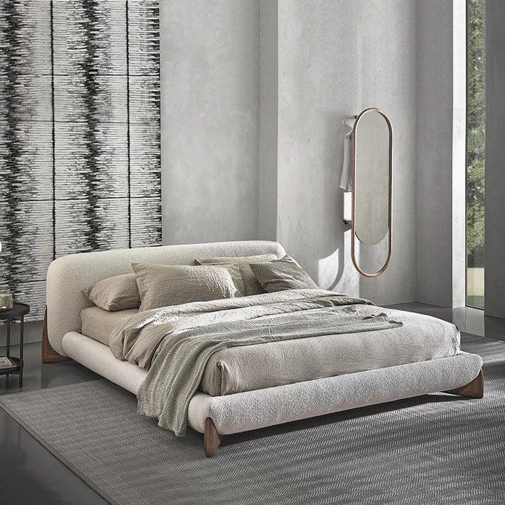 DIVEN Modern Boucle Bedframe - Radical Homes Singapore