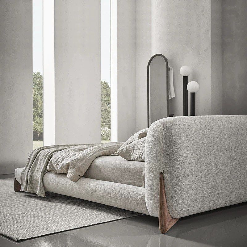 DIVEN Modern Boucle Bedframe - Radical Homes Singapore