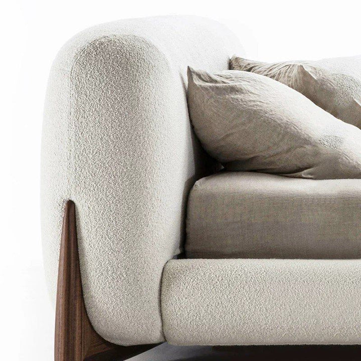 DIVEN Modern Boucle Bedframe - Radical Homes Singapore