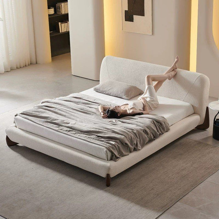 DIVEN Modern Boucle Bedframe - Radical Homes Singapore
