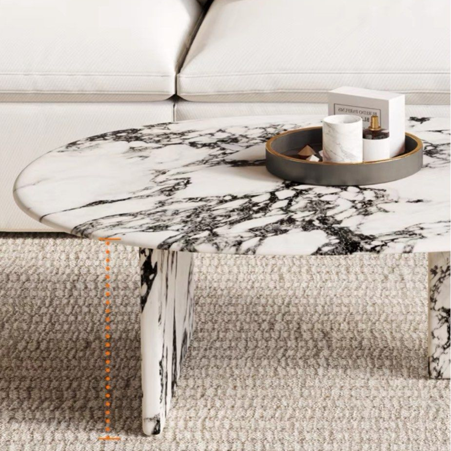 TEARDEN Modern Marble Coffee Table - Cassa Haus Singapore