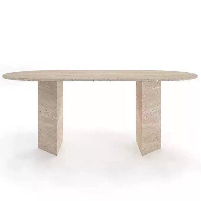 CAFUS Modern Travertine Dining Table - Radical Homes Singapore