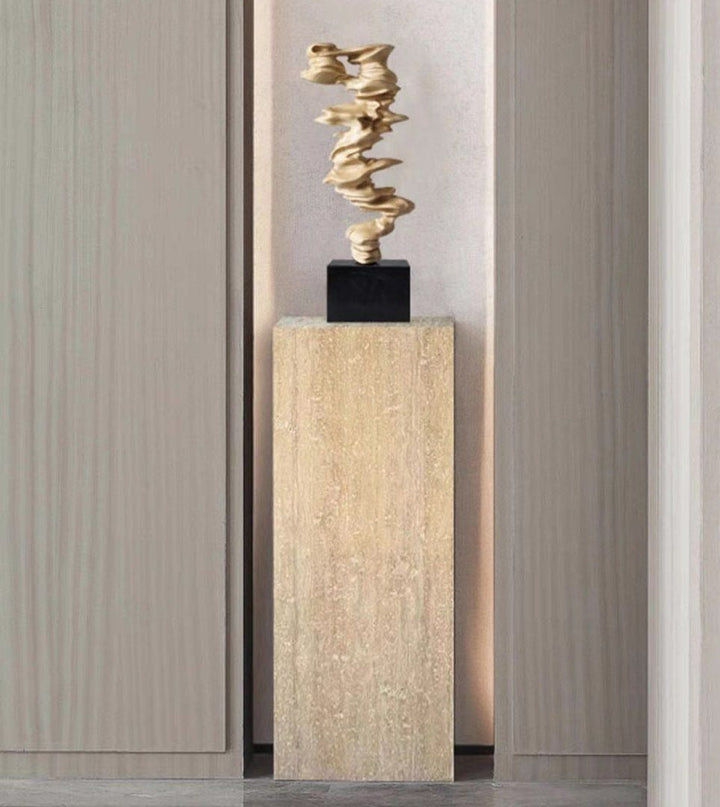 GURNEY Modern Travertine Pedestal - Radical Homes Singapore