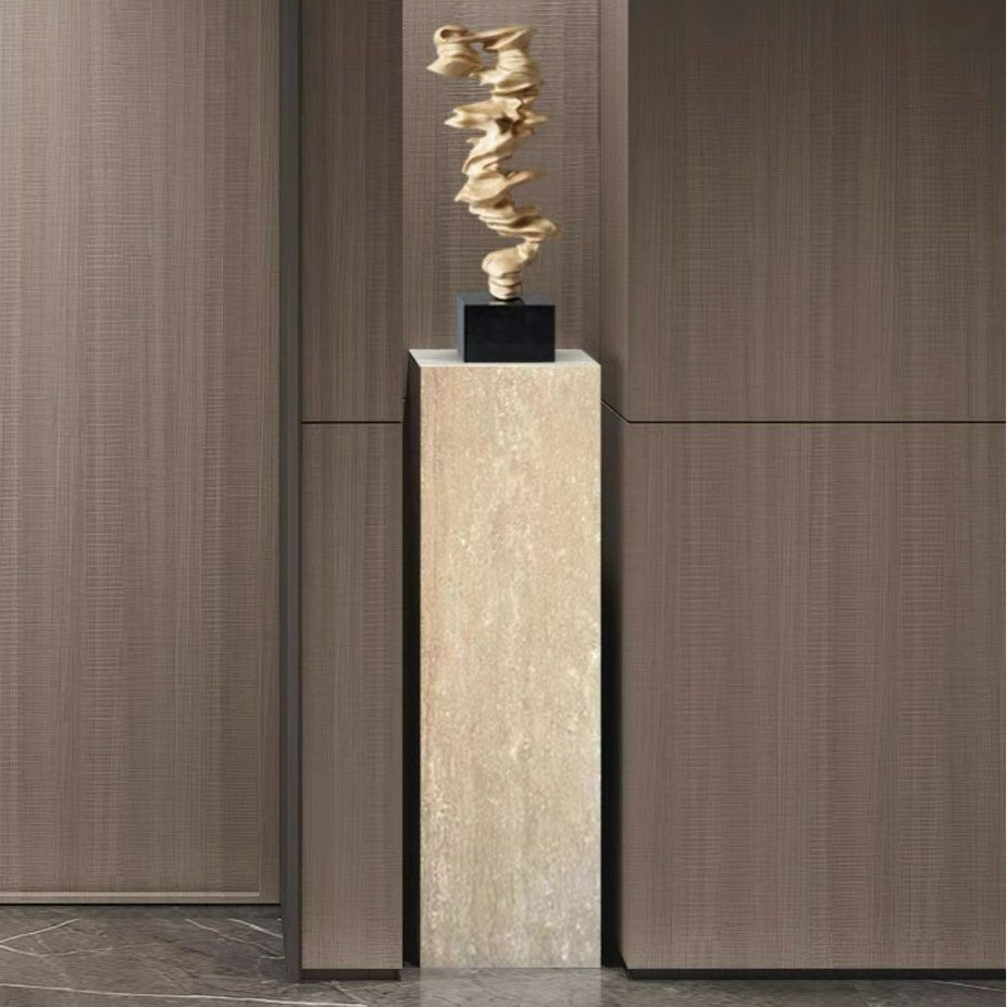 GURNEY Modern Travertine Pedestal - Radical Homes Singapore