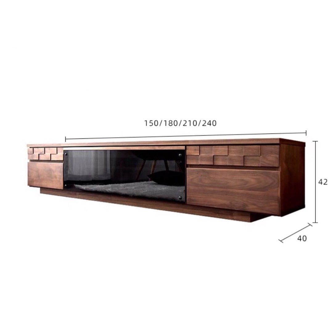 MALADAN Modern Solid Wood TV Console - Radical Homes Singapore
