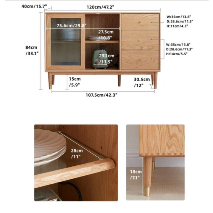KACIANO 3 Drawer Server - Radical Homes Singapore