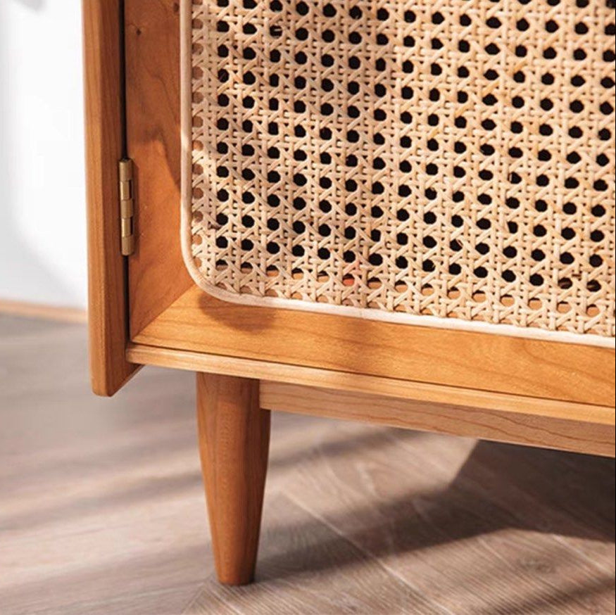 MOVIUS Rustic Rattan Display Cabinet - Radical Homes Singapore
