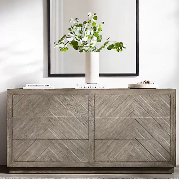 LEO Rustic Solid Wood Sideboard - Radical Homes Singapore