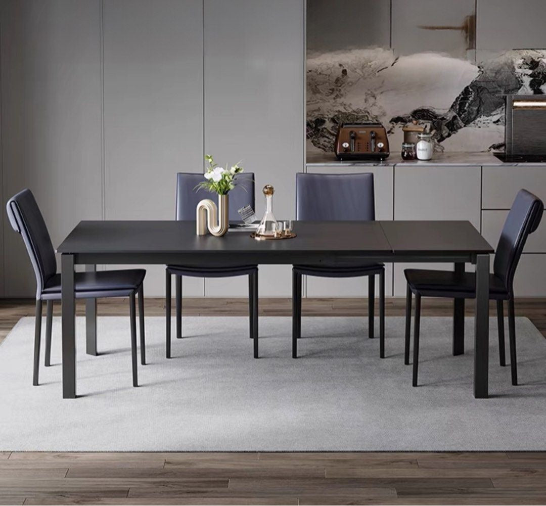 LEONARD Modern Extendable Sintered Stone Dining Table - Radical Homes Singapore