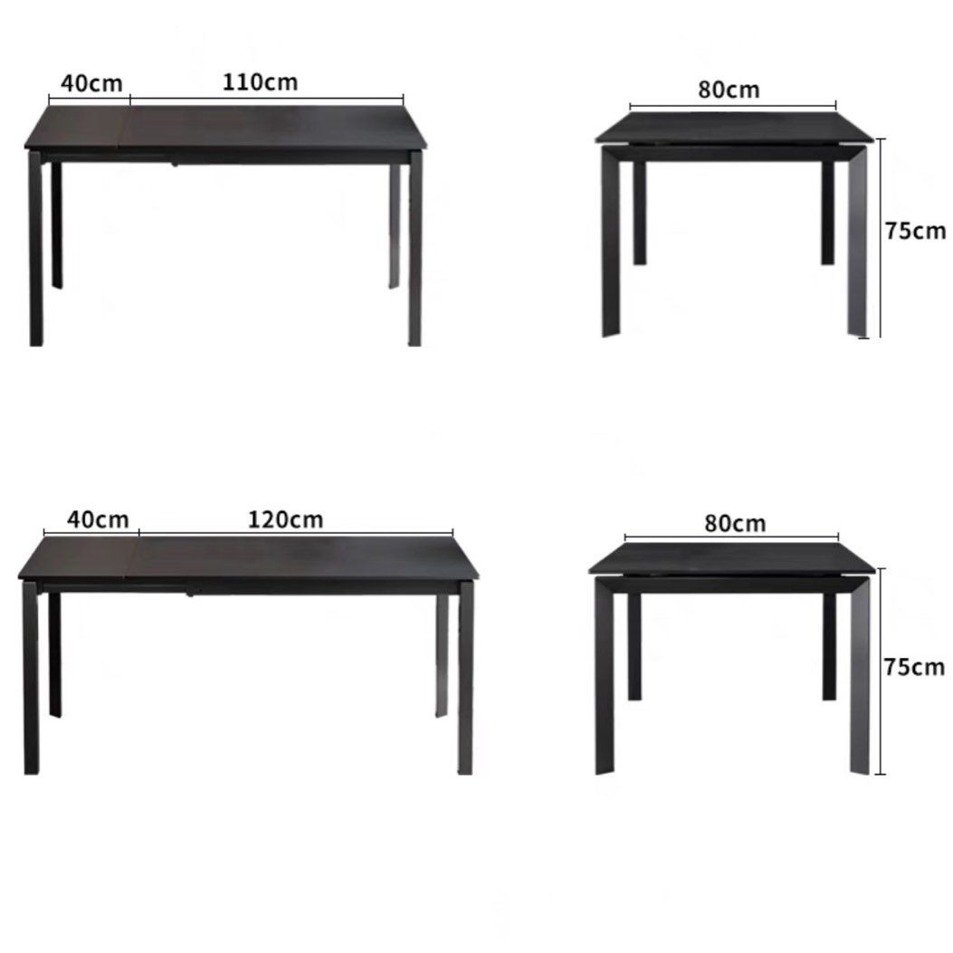 LEONARD Modern Extendable Sintered Stone Dining Table - Radical Homes Singapore