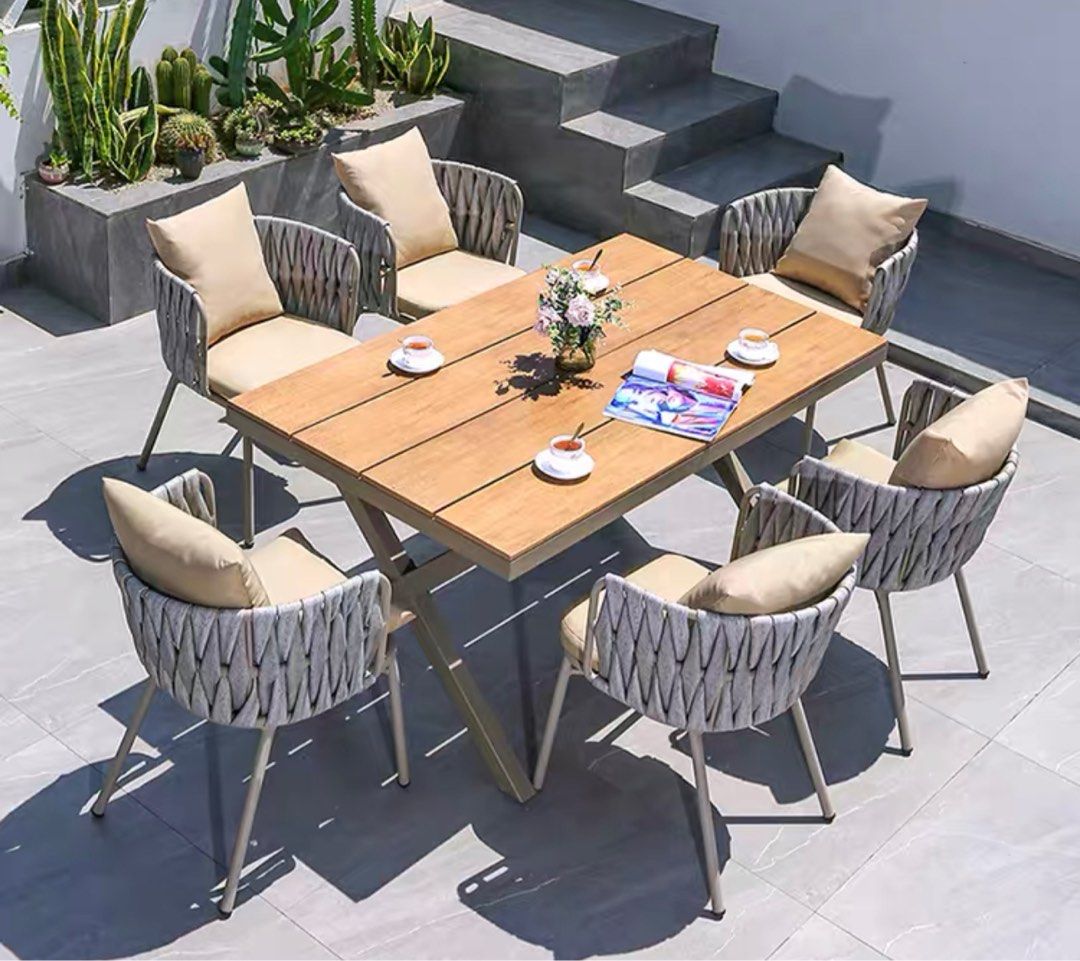 KACEY Scandinavian Outdoor Table & Chairs - Radical Homes Singapore
