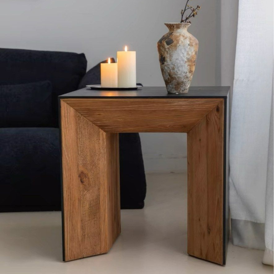 BRONSO Modern Solid Wood Side Table - Radical Homes Singapore