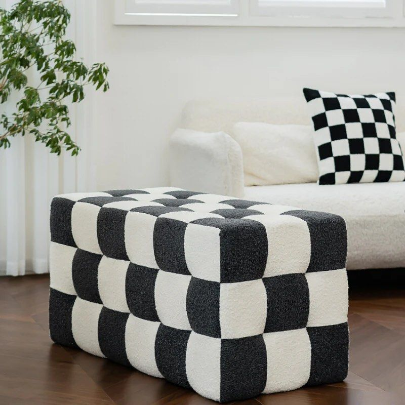 MERRICK Checkerboards Ottoman - Cassa Haus Singapore