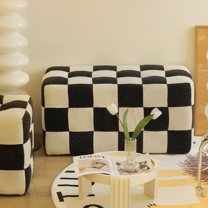 MERRICK Checkerboards Ottoman - Cassa Haus Singapore