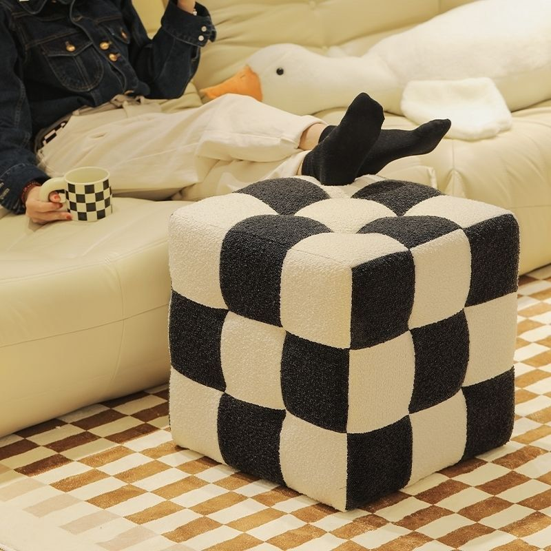 MERRICK Checkerboards Ottoman - Cassa Haus Singapore