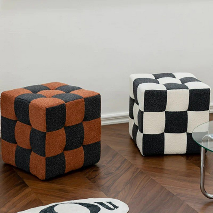 MERRICK Checkerboards Ottoman - Cassa Haus Singapore
