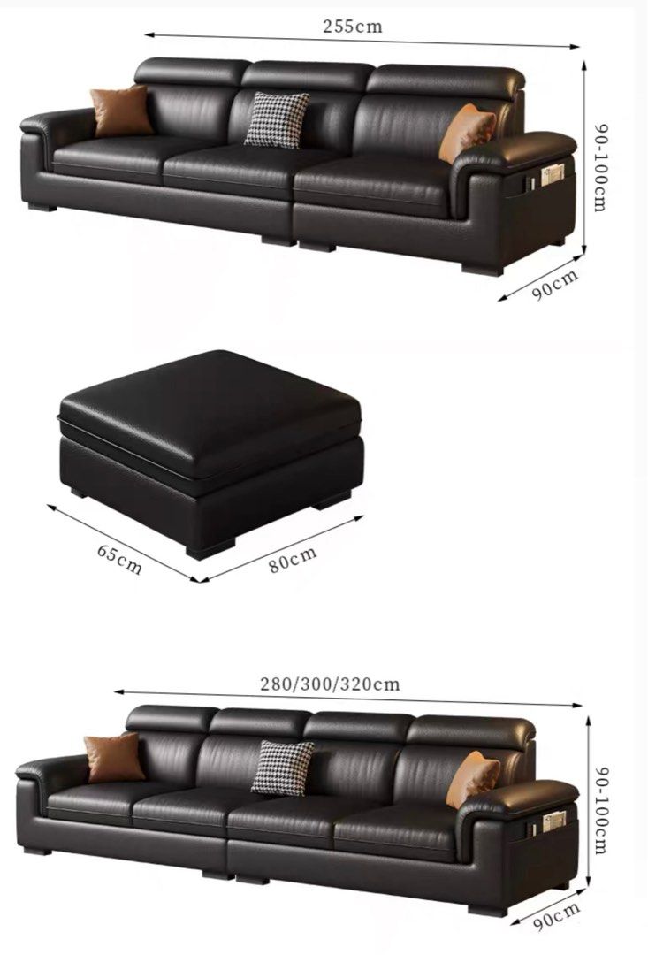 BREVION Modern Genuine Leather Sofa - Radical Homes Singapore
