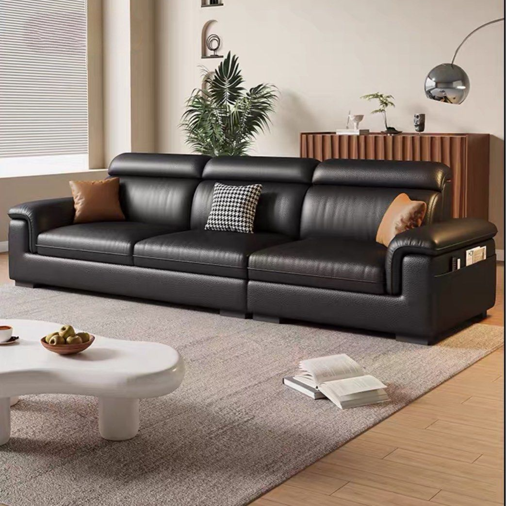 BREVION Modern Genuine Leather Sofa - Radical Homes Singapore