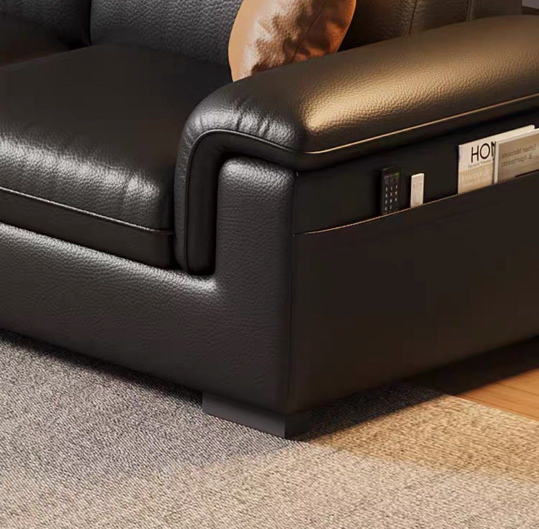 BREVION Modern Genuine Leather Sofa - Radical Homes Singapore