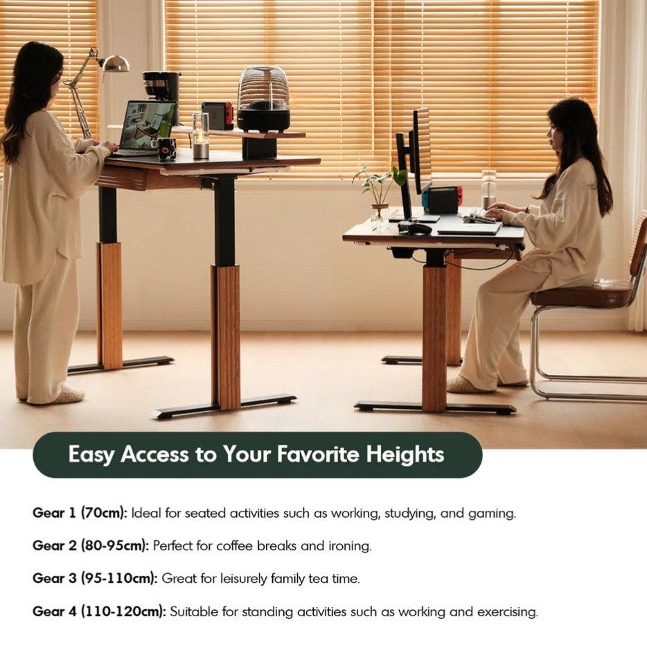 MALCOLM Electric Adjustable Height Study Table - Radical Homes Singapore