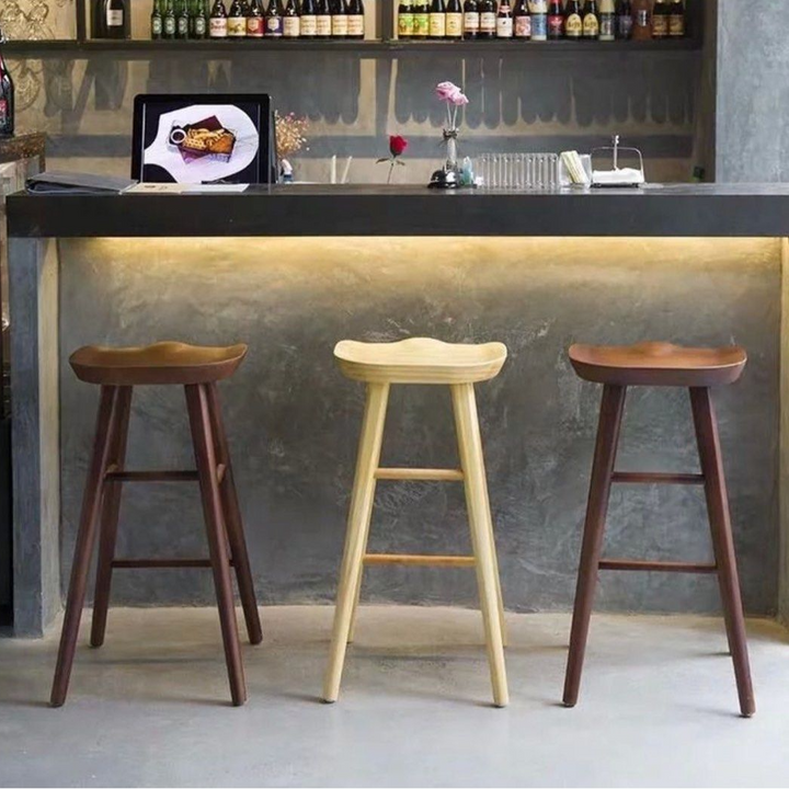 GERMEIN Solid Wood Bar Stool - Cassa Haus Singapore