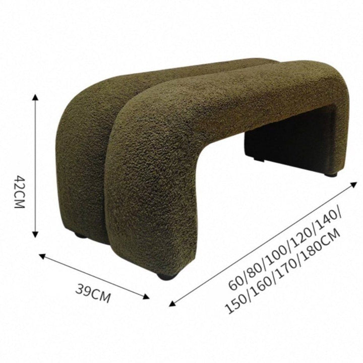 DYXTON Modern Boucle Bench - Radical Homes Singapore