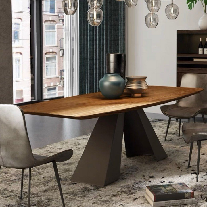 FRAZIER Walnut Wood Dining Table - Radical Homes Singapore