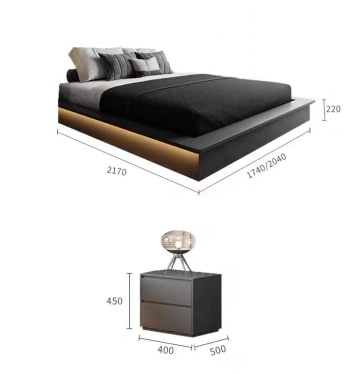 EFFELA Modern LED Bedframe - Radical Homes Singapore