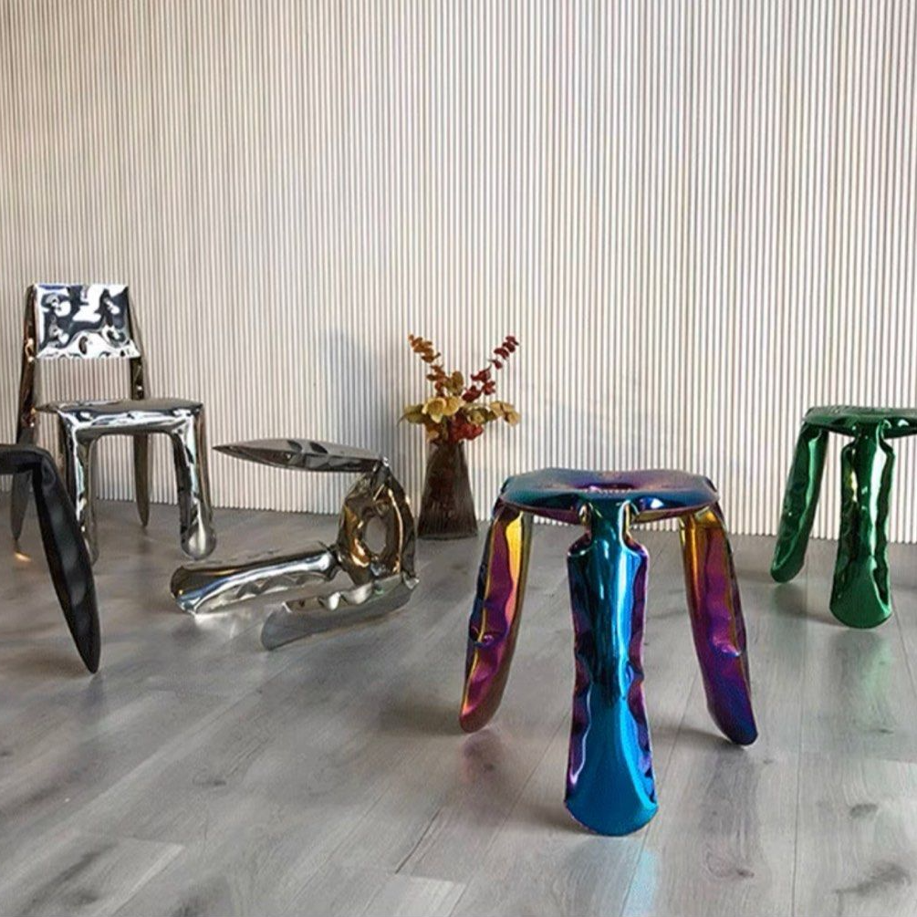 UMBRA Abstract Stainless Steel Stool - Cassa Haus Singapore