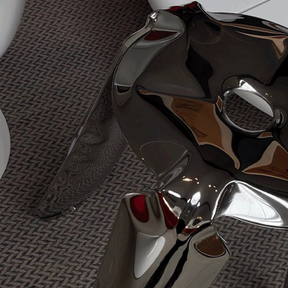 UMBRA Abstract Stainless Steel Stool - Cassa Haus Singapore
