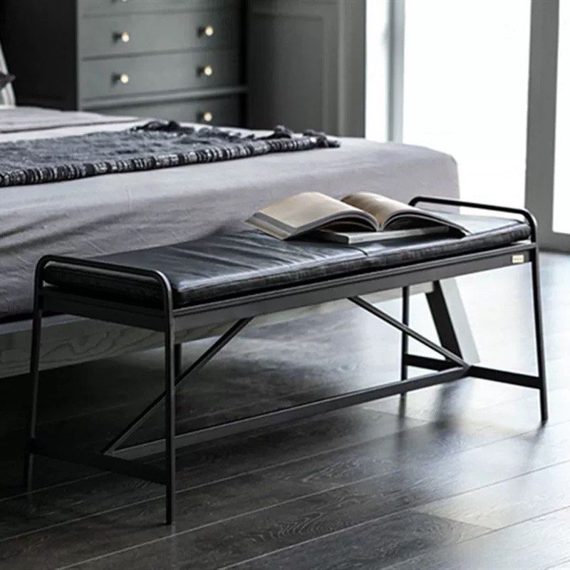 CALMEO Industrial Leather Bench - Radical Homes Singapore