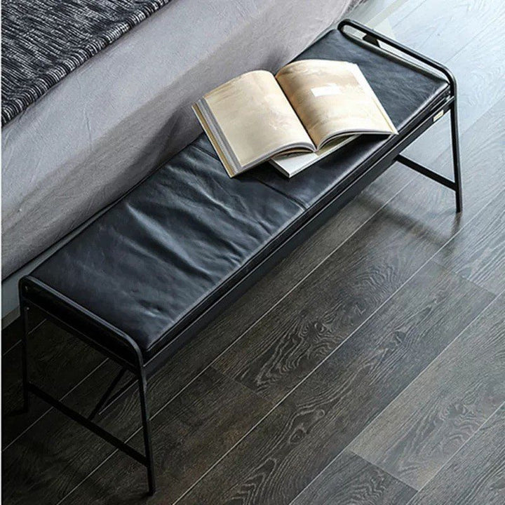 CALMEO Industrial Leather Bench - Radical Homes Singapore