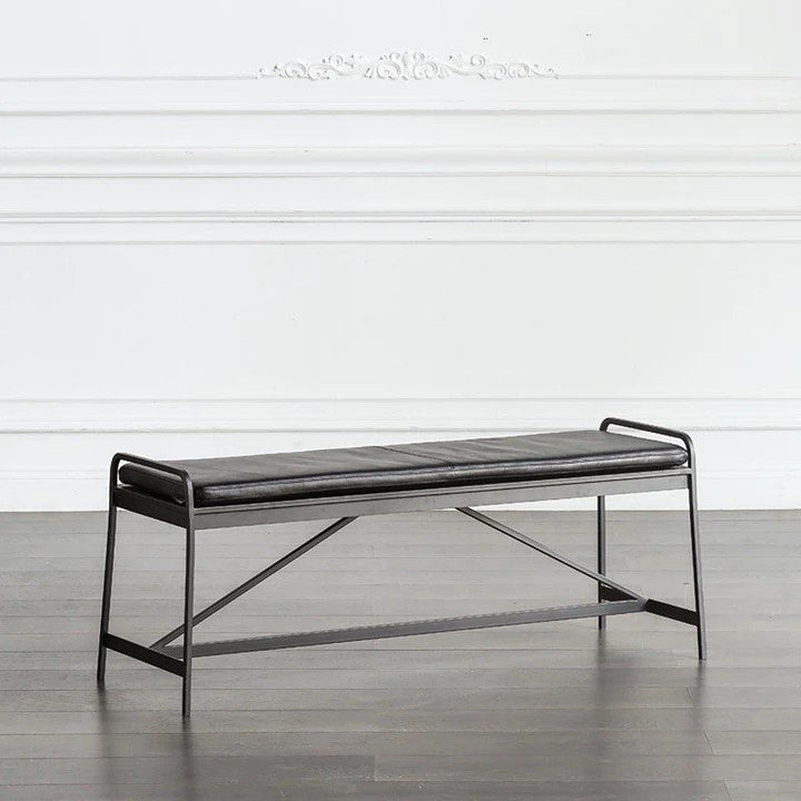 CALMEO Industrial Leather Bench - Radical Homes Singapore