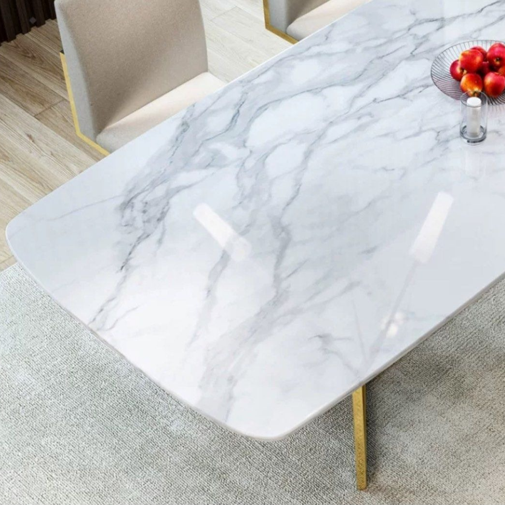 PRYOR Modern Marble Dining Table - Radical Homes Singapore