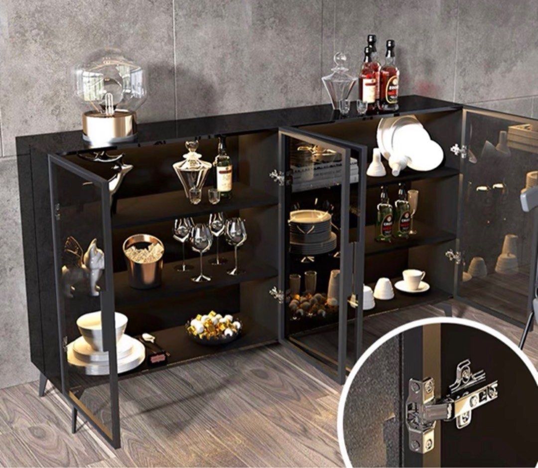 ANGELES Modern Glass Sideboard - Radical Homes Singapore