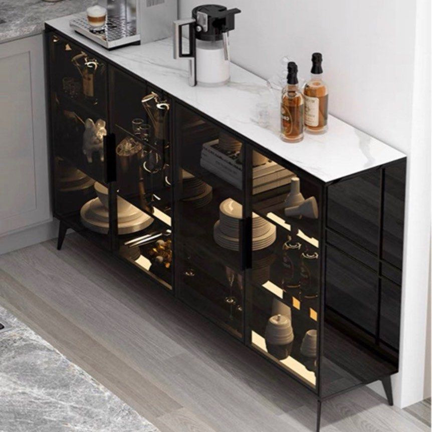 ANGELES Modern Glass Sideboard - Radical Homes Singapore