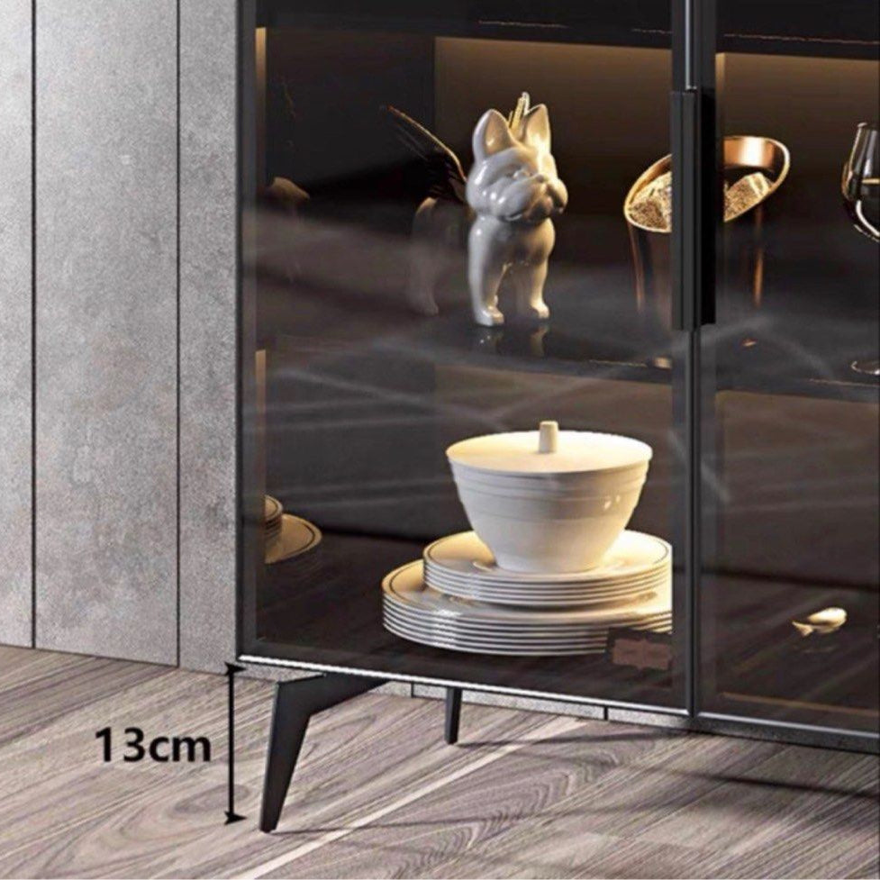 CRYVELL Modern Glass Sideboard