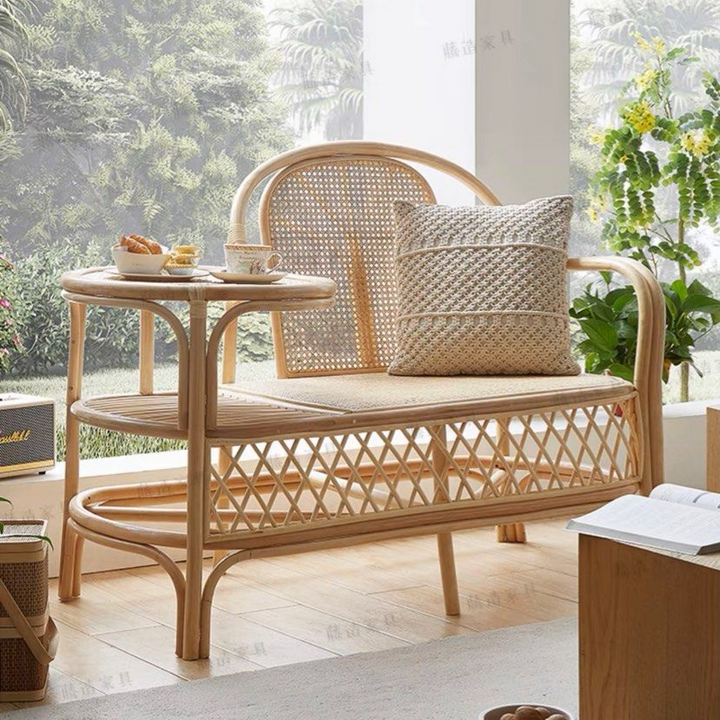 TAMSYN Japandi Rattan Bench - Radical Homes Singapore