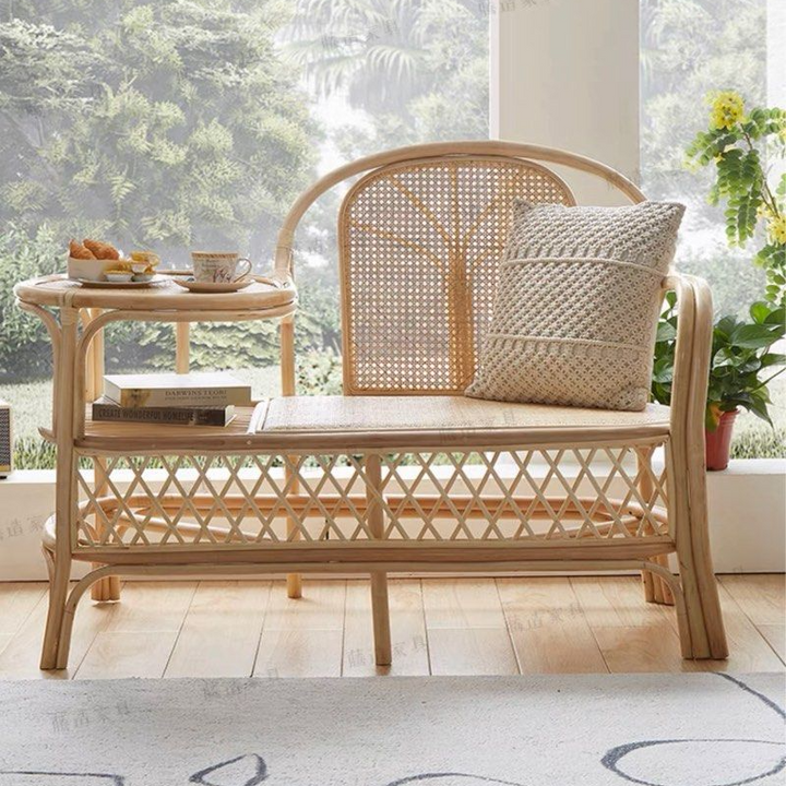 TAMSYN Japandi Rattan Bench - Radical Homes Singapore
