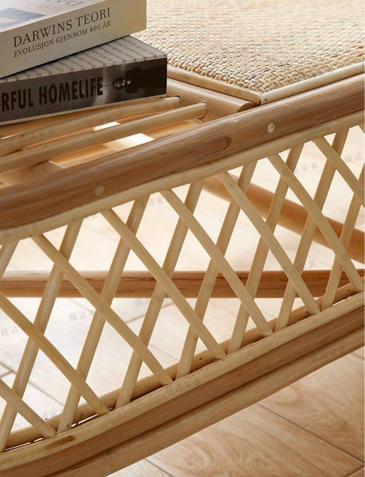TAMSYN Japandi Rattan Bench - Radical Homes Singapore