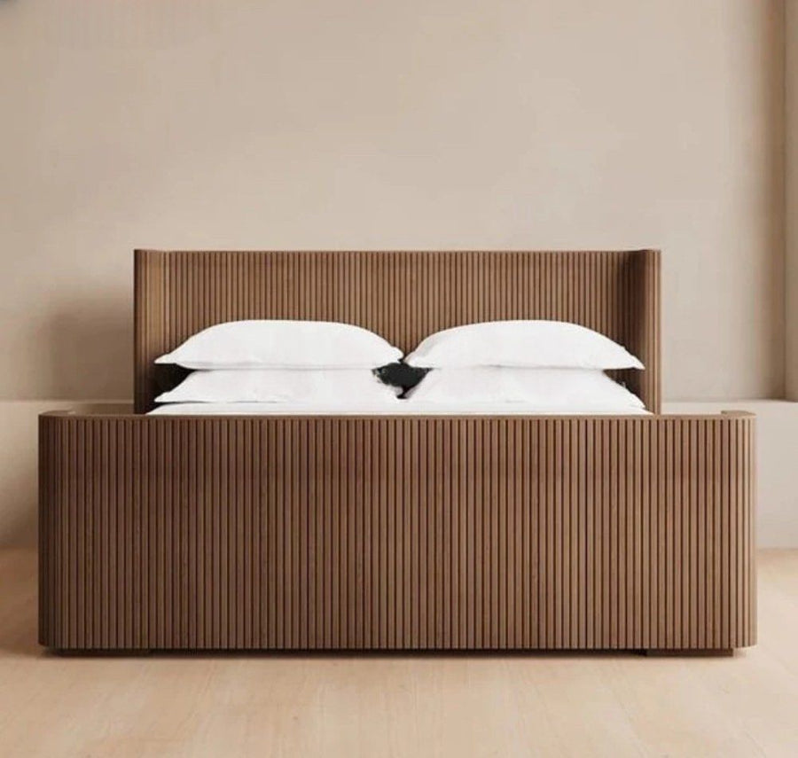 EMI Modern Solid Wood Bedframe - Radical Homes Singapore