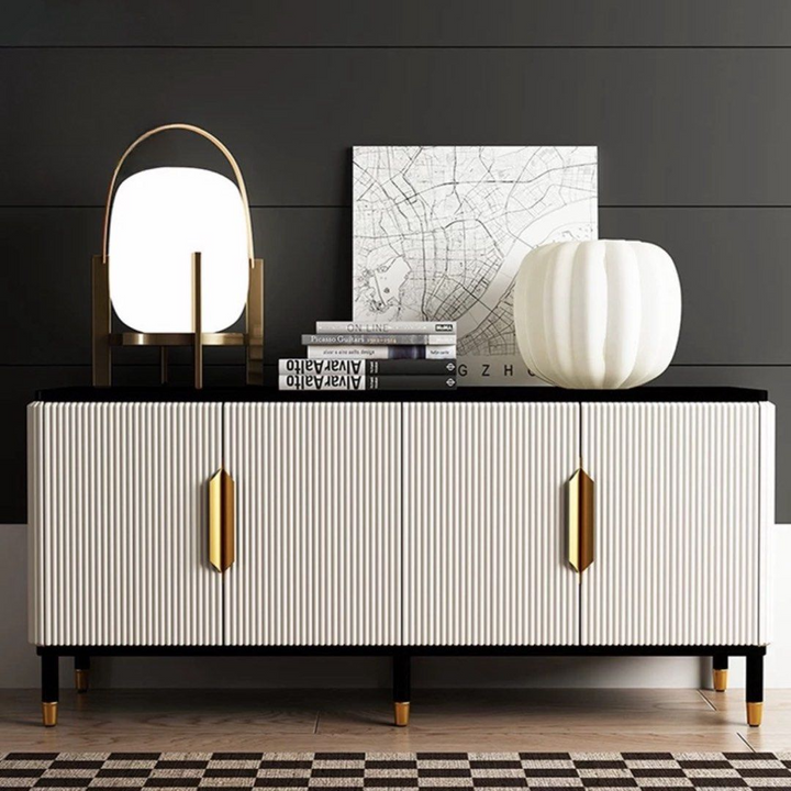CAVOR Modern Fluted Sideboard - Radical Homes Singapore
