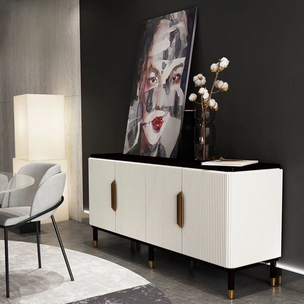 CAVOR Modern Fluted Sideboard - Radical Homes Singapore