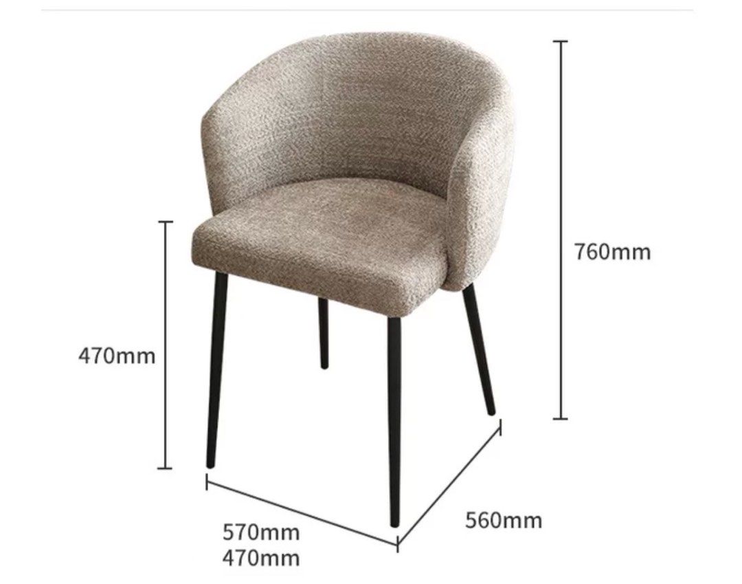 TARRON Modern Fabric Dining Chair - Radical Homes Singapore