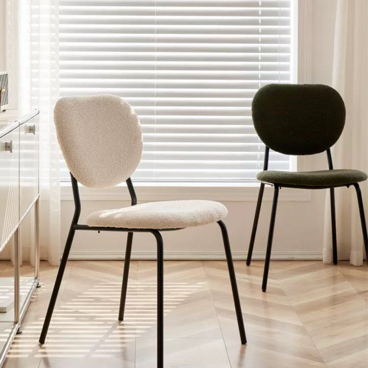 HENSHAW Modern Boucle Dining Chair - Radical Homes Singapore
