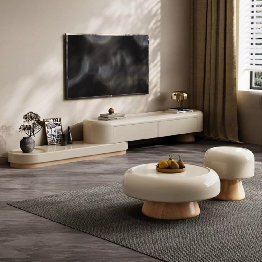 TEMMIN Japandi TV Console & Coffee Table - Radical Homes Singapore