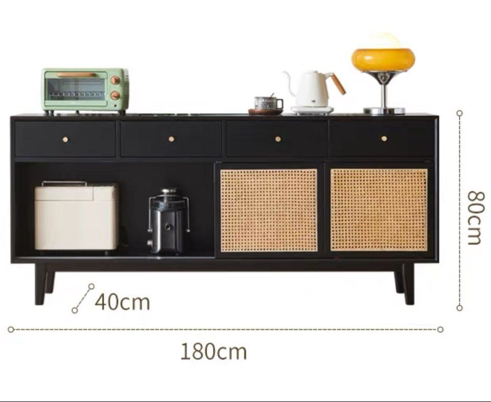 TROZE Rustic Rattan Sideboard - Radical Homes Singapore