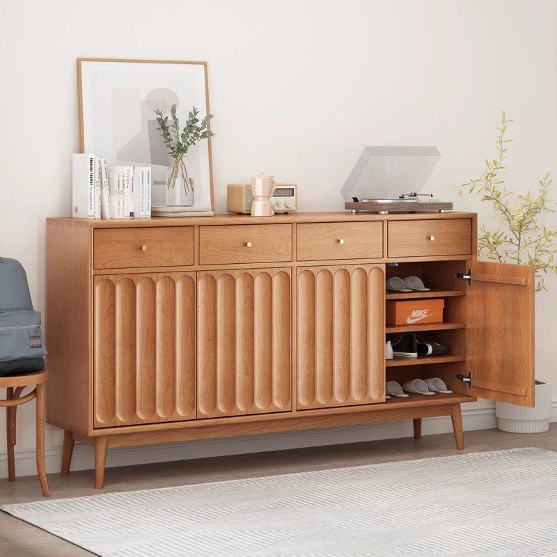 EURON Japandi Solid Wood Shoe Cabinet - Radical Homes Singapore