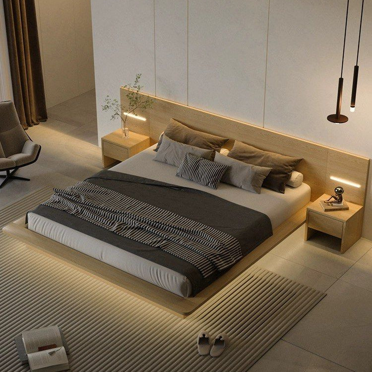 EUTROS Modern Oak Bedframe - Radical Homes Singapore